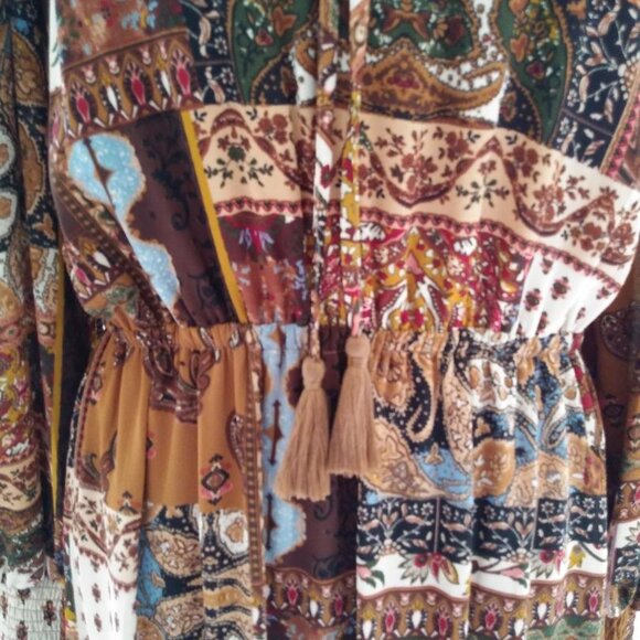 TAHARI Patchwork Midi Dress - Picture 3 of 10